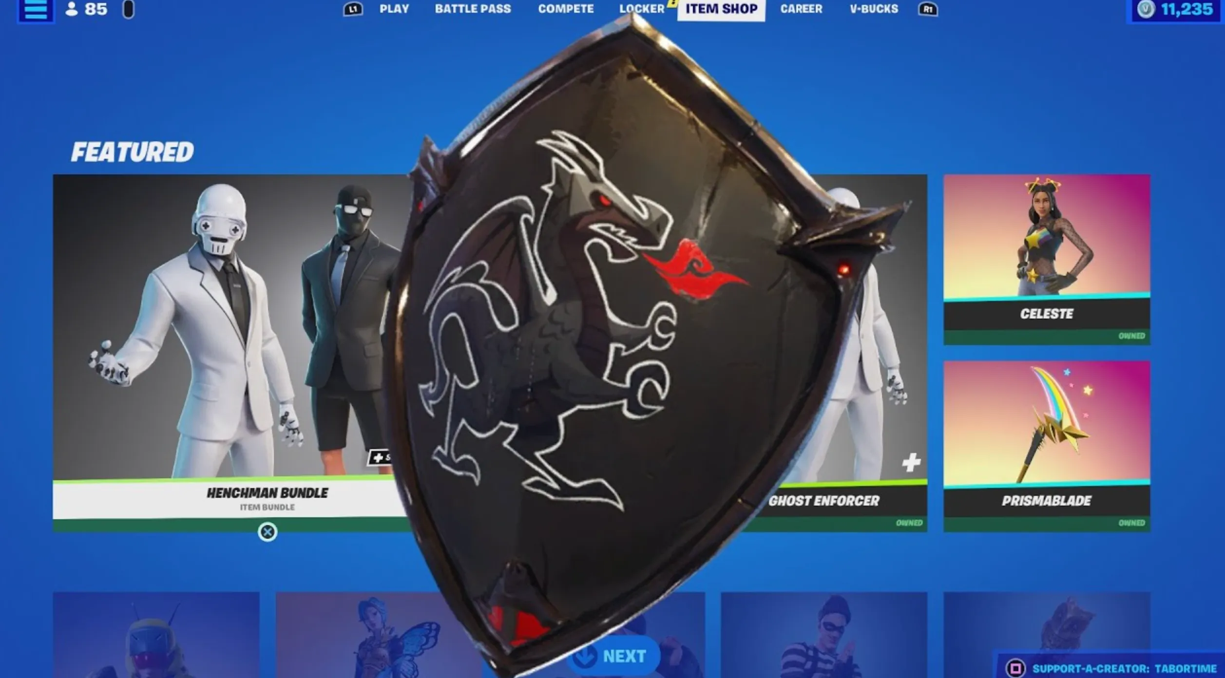 Black Shield fortnite backbling